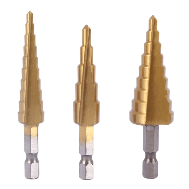 Step Drill Bit Set Titanium Hss Cobalt - مجموعة مثاقب متدرجة من التيتانيوم HSS،