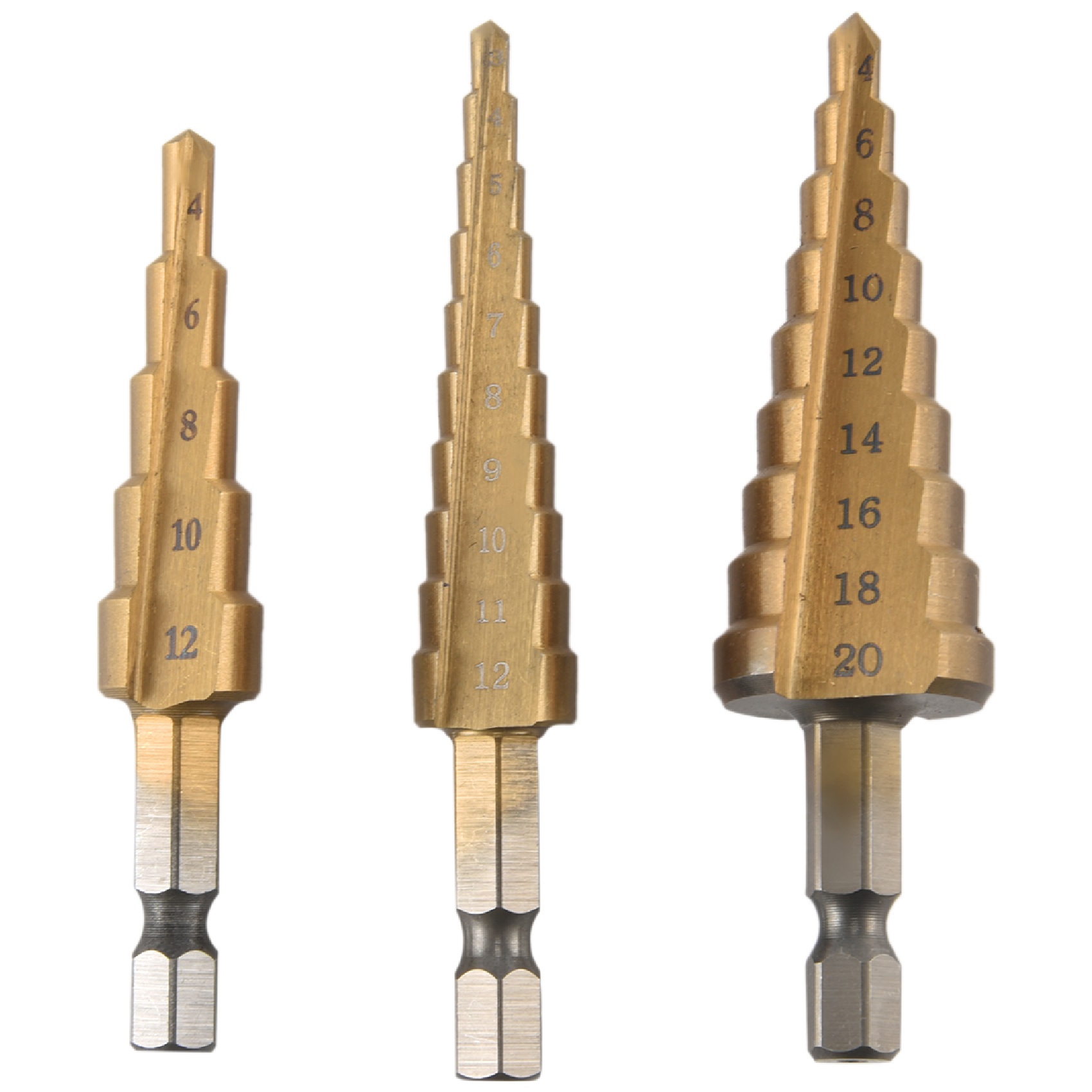 Step Drill Bit Set Titanium Hss Cobalt - مجموعة مثاقب مخروطية متدرجة من نوع