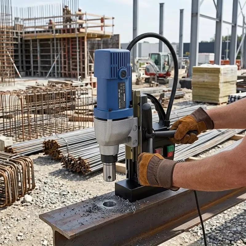 آلة حفر كهربائية محمولة بقوة ث - مراجعة Portable Magnetic Base Drill Machine 50Mm وسعره
