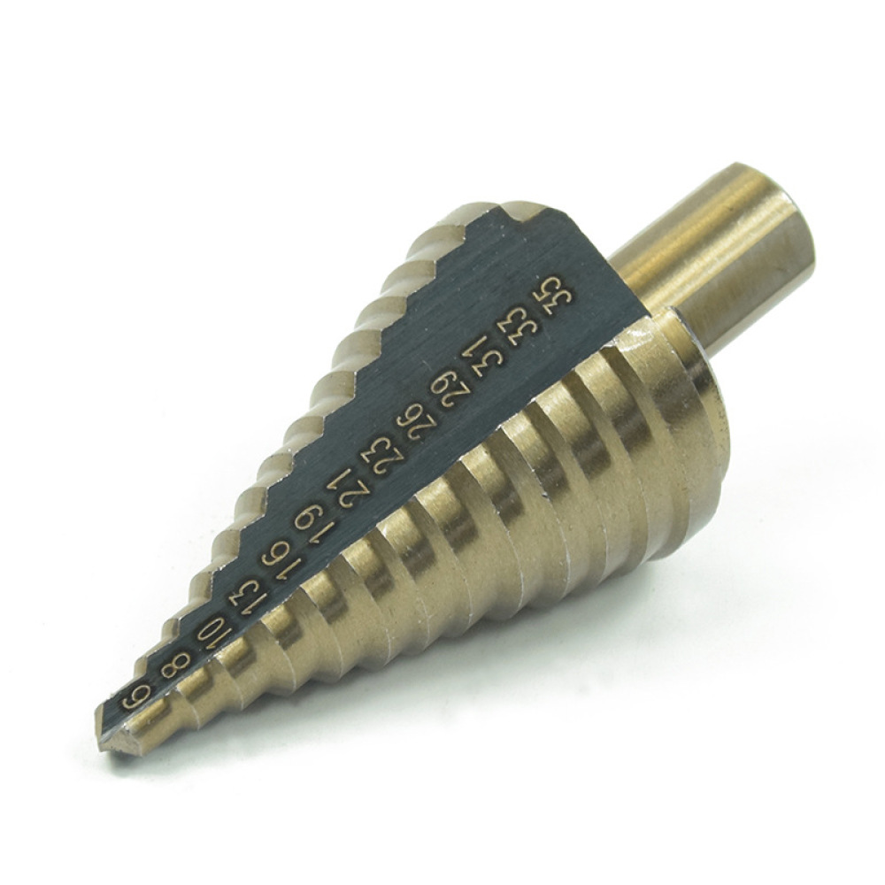 5 قطعة معبد خطوة التدريبات HSS - مراجعة Step Drill Bit Set Titanium Hss Cobalt وسعره