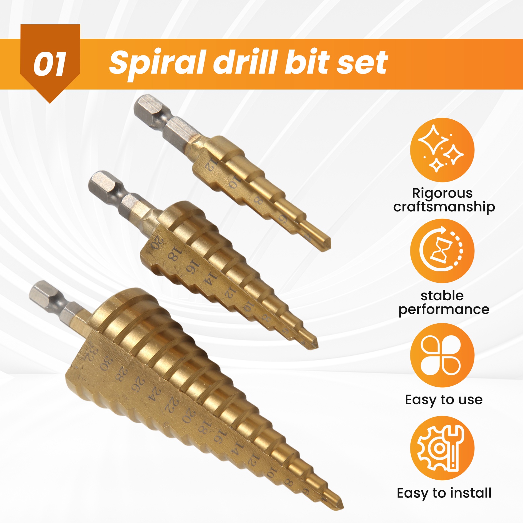 مجموعة مثقاب مخروطي متدرج A23T - مراجعة Step Drill Bit Set Titanium Hss Cobalt وسعره