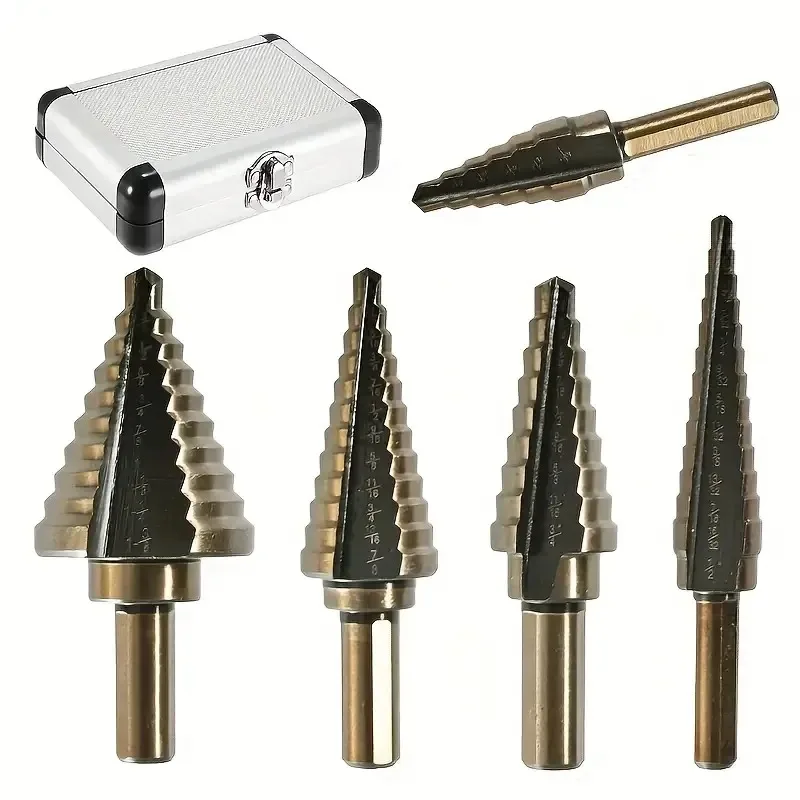 مجموعة لقمة مثقاب برأس من الفو - مراجعة Step Drill Bit Set Titanium Hss Cobalt وسعره