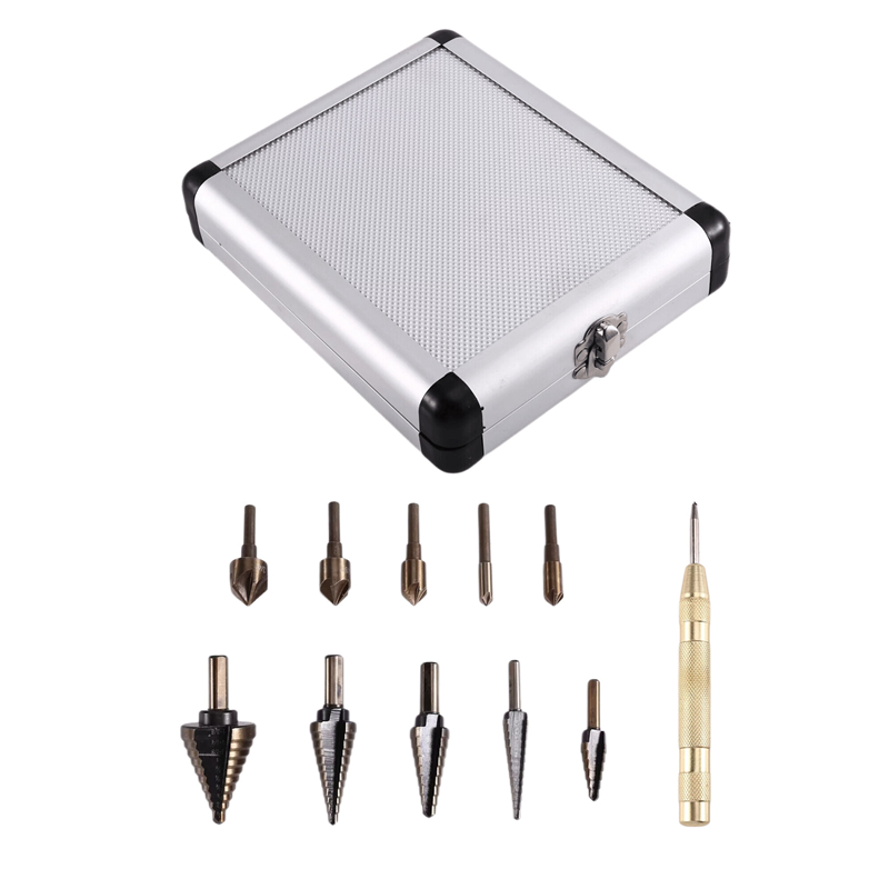 مجموعة مثاقب متدرجة A23T ومجمو - مراجعة Step Drill Bit Set Titanium Hss Cobalt وسعره