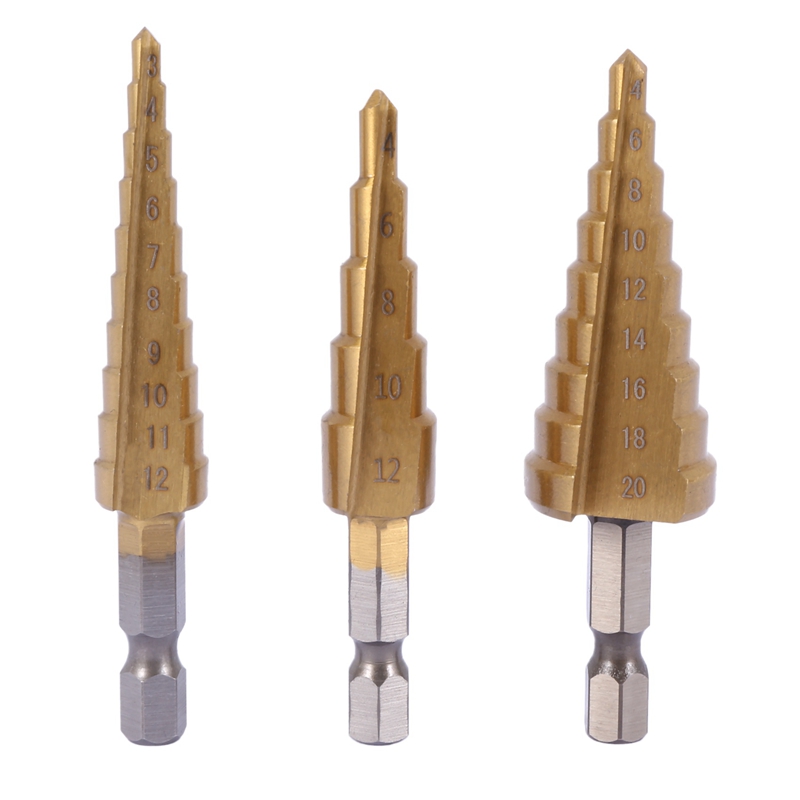 مجموعة مثاقب متدرجة من التيتان - مراجعة Step Drill Bit Set Titanium Hss Cobalt وسعره