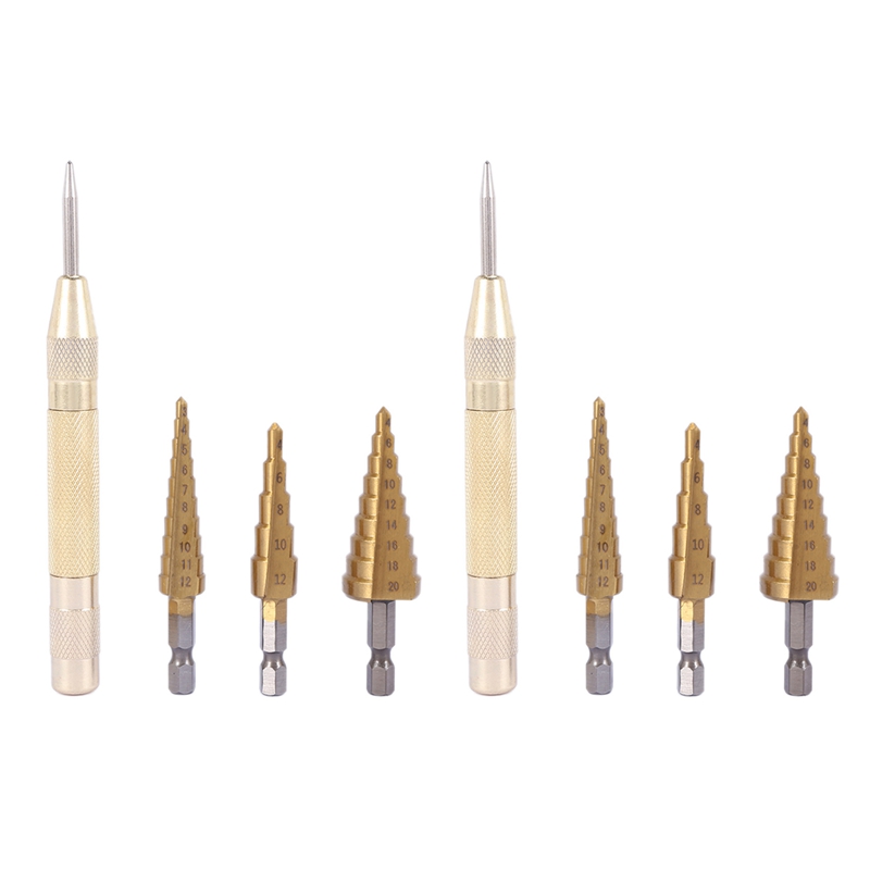 مجموعة مثاقب متدرجة من التيتان - مراجعة Step Drill Bit Set Titanium Hss Cobalt وسعره