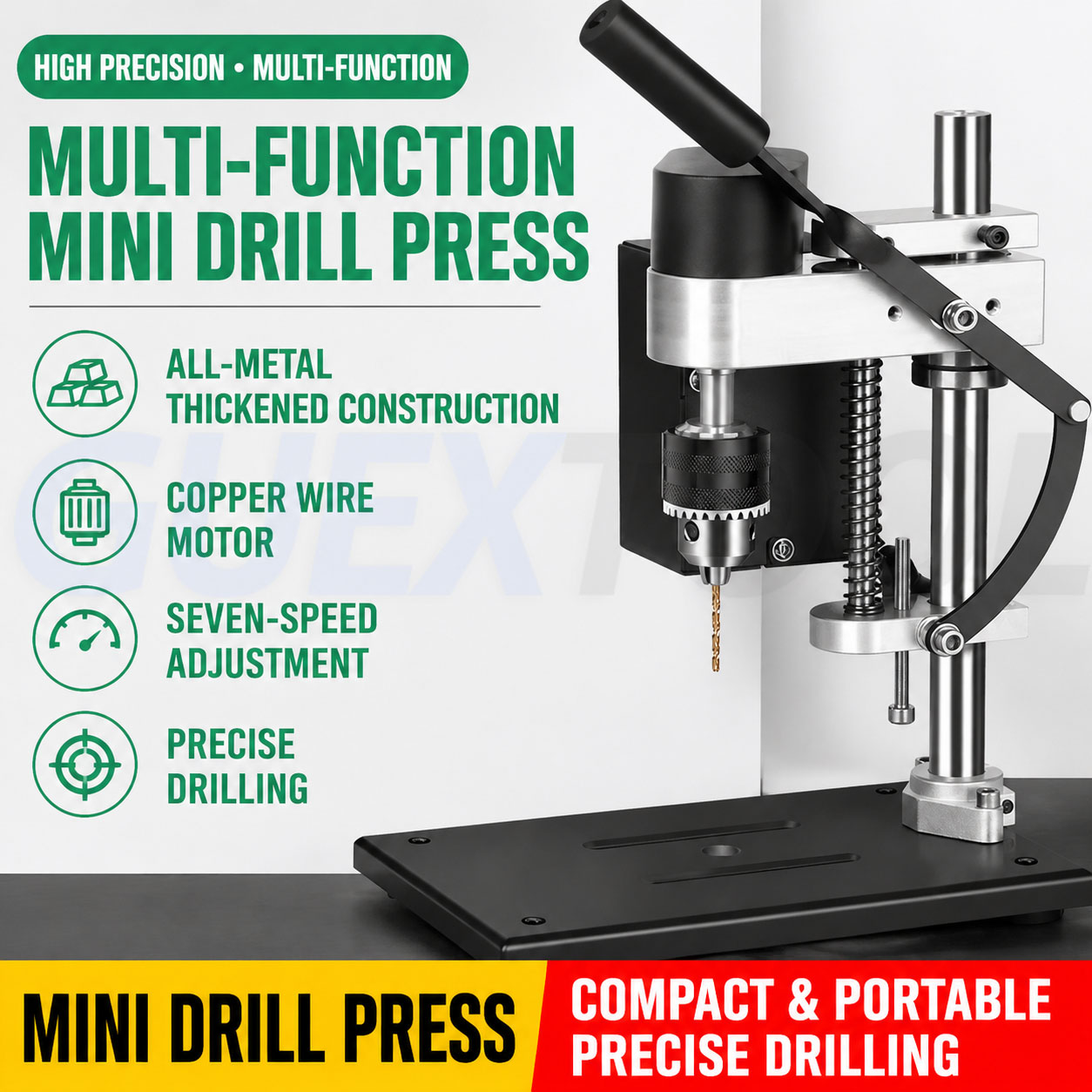 منصة حفر كهربائية صغيرة محمولة - مراجعة Benchtop Drill Press Mini Variable Speed وسعره