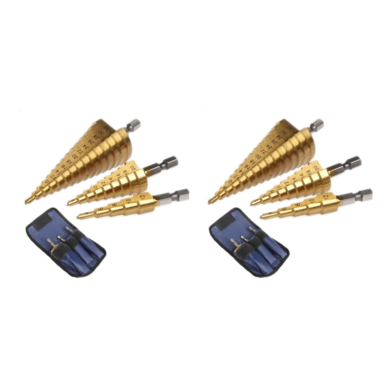 مجموعة مثاقب مخروطية متدرجة من - مراجعة Step Drill Bit Set Titanium Hss Cobalt وسعره