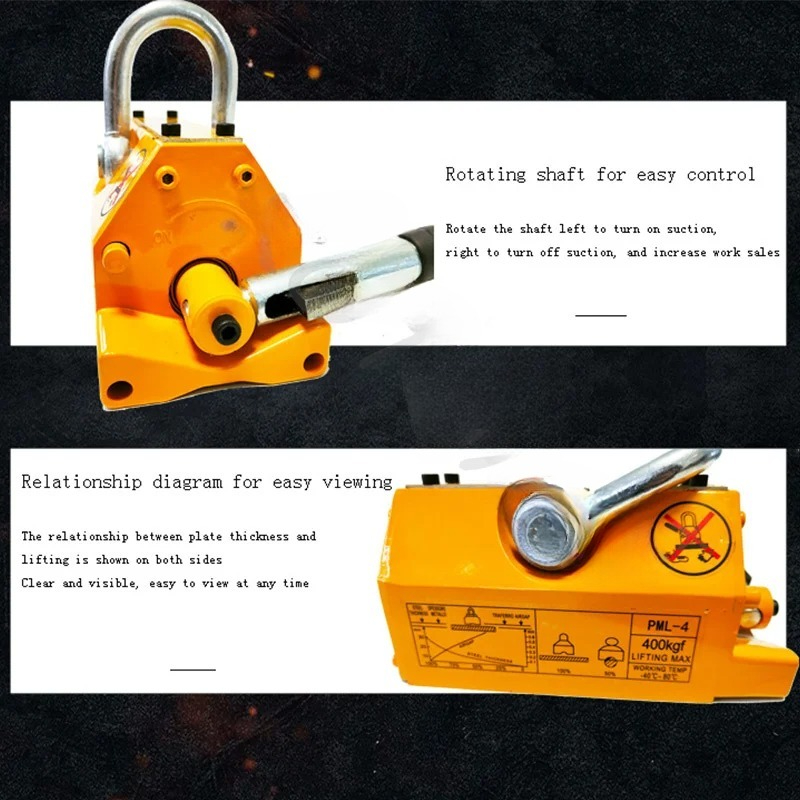 الصلب المغناطيسي رافع الثقيلة  - مراجعة Magnetic Lifter Permanent Crane Hoist 600Kg وسعره