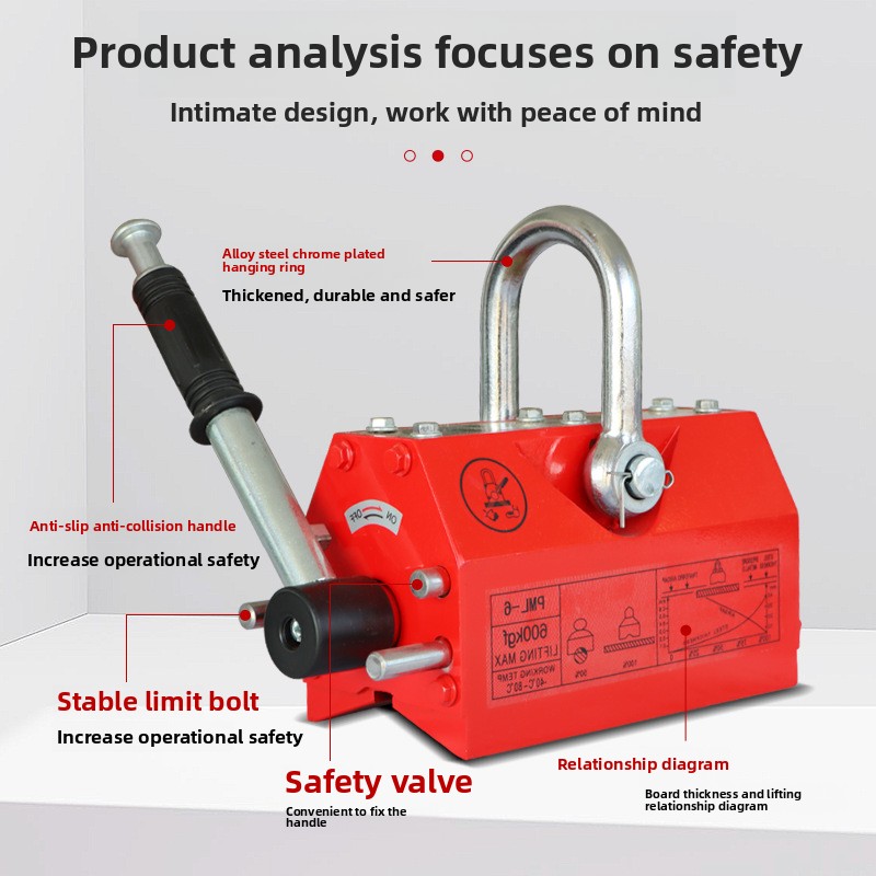 رافعة مغناطيسية فولاذية جديدة  - مراجعة Magnetic Lifter Permanent Crane Hoist 600Kg وسعره