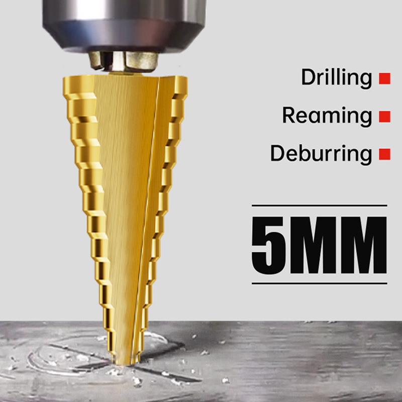 HUHAO 3 قطعة M35 تحتوي على الك - مراجعة Step Drill Bit Set Titanium Hss Cobalt وسعره