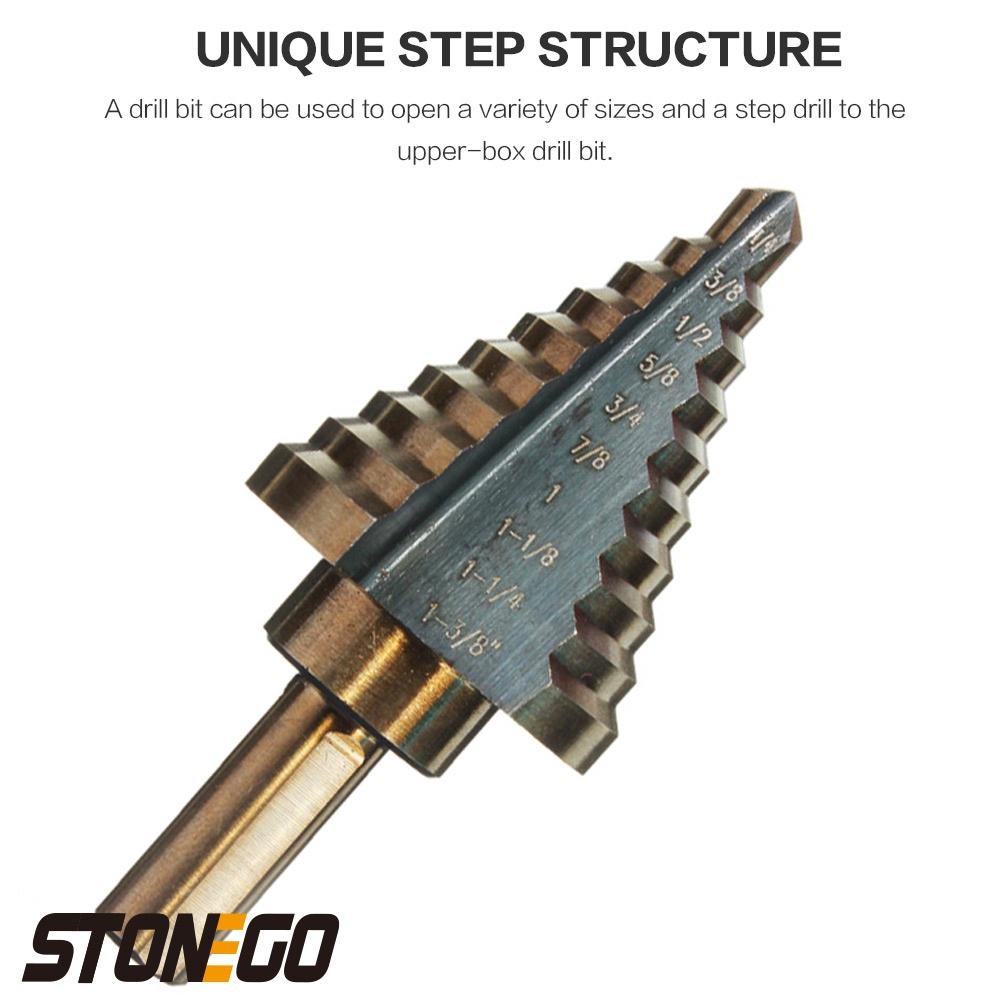 مجموعة مثاقب متعددة الأحجام اح - مراجعة Step Drill Bit Set Titanium Hss Cobalt وسعره