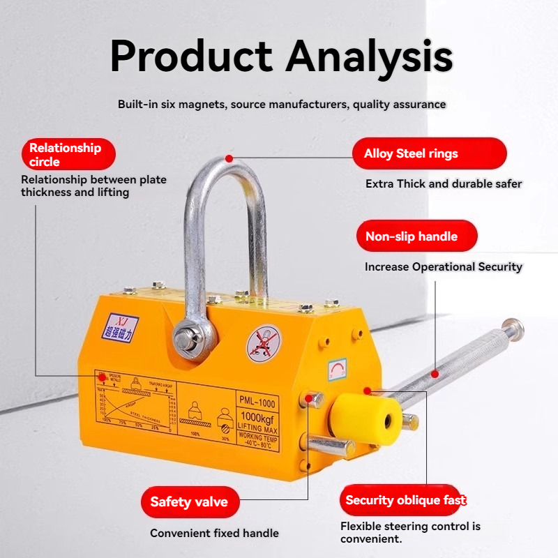 رافعة مغناطيسية دائمة بقدرة 10 - مراجعة Magnetic Lifter Permanent Crane Hoist 600Kg وسعره