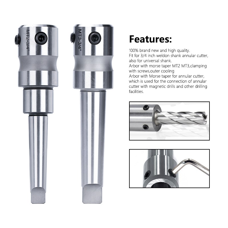 حامل لقمة مثقاب مجوف للعمل الم - مراجعة Annular Cutter Arbor Morse Taper Mt2 Mt3 وسعره